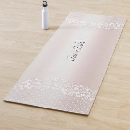 Esterilla De Yoga Magnate de yoga floral de encaje blanco elegante
