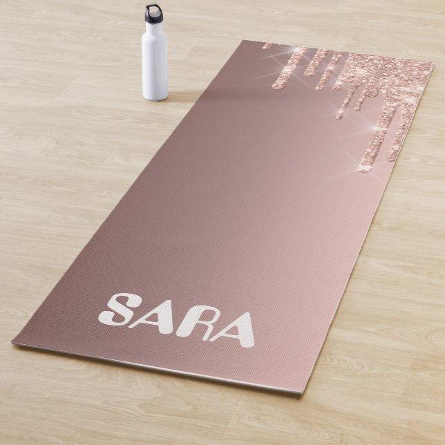 Esterilla De Yoga Magnífica alfombra de yoga rosa brillante dorada (In situ)