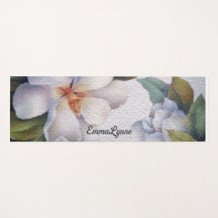 Esterilla De Yoga Magnolia blanca color de agua elegante flauta tu n