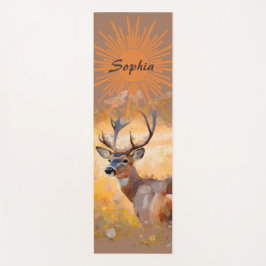 Esterilla De Yoga Majestic Deer in a Field of Wildflowers