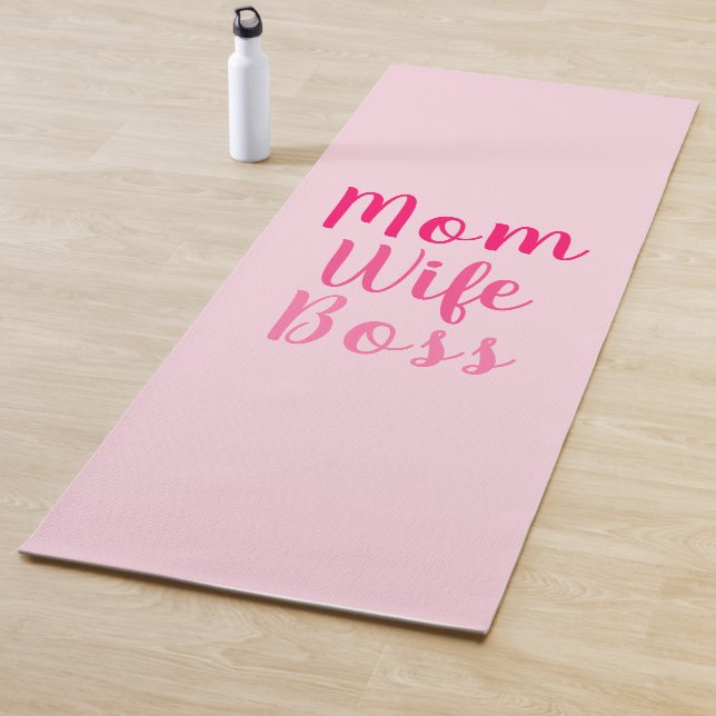 Esterilla De Yoga Mamá esposa jefe personalizado rosa ligero lindo (In situ)