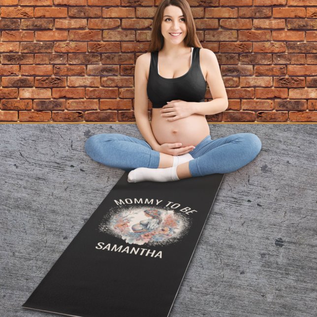 Esterilla De Yoga Mamá para ser acuarela floral espera madre (Subido por el creador)
