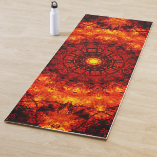 Esterilla De Yoga Mandala anaranjada