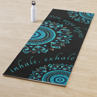 Esterilla De Yoga Mandala Blue Bold Mandala moderna y vibrante