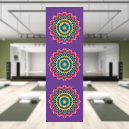 Esterilla De Yoga Mandalá de Arcoíris Colorido para Alfombra de Yoga