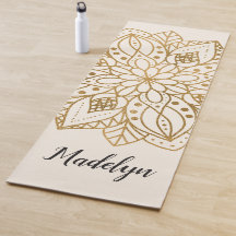 Mándala de la naturaleza en oro personalizado