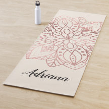 Mándala de la naturaleza en oro rosa personalizado