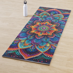 Esterilla De Yoga Mandalá de Meditación Yoga Psicodélico Vibrante
