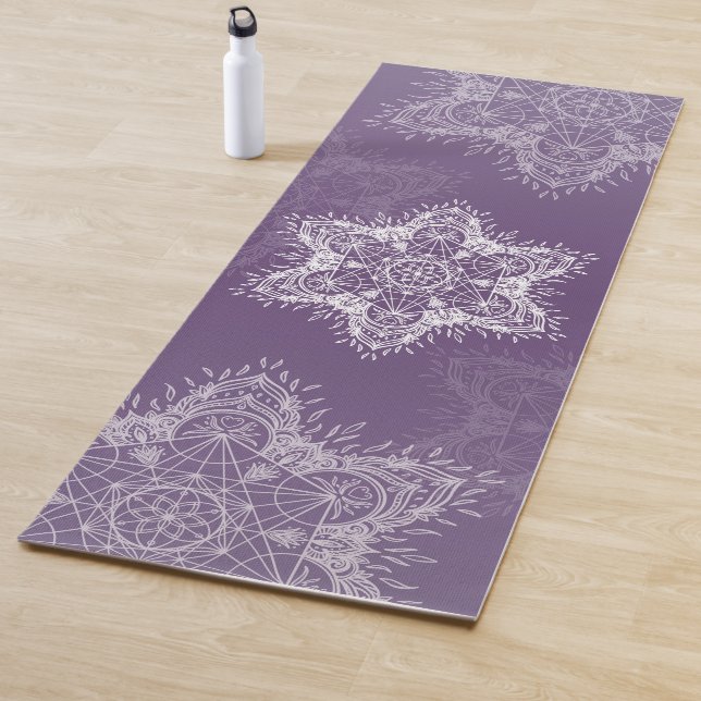 Esterilla De Yoga Mandalá de Metatron púrpura (In situ)
