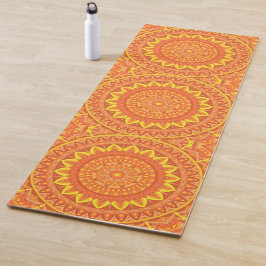 Esterilla De Yoga Mandalá de naranja patrón cálido yoga boho meditac