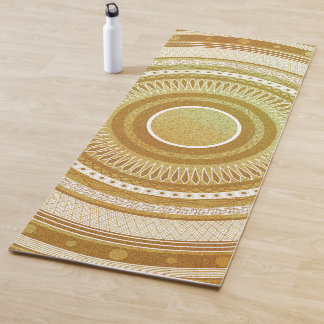 Esterilla De Yoga Mandalá de Oro y Brillo