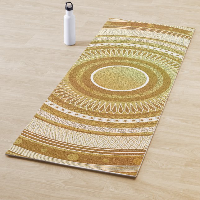 Esterilla De Yoga Mandalá de Oro y Brillo (In situ)