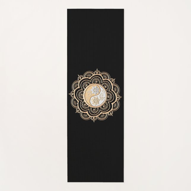 Esterilla De Yoga Mandalá de Oro y Plata (Anverso)