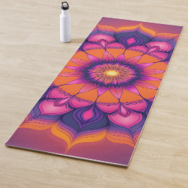 Esterilla De Yoga Mandalá de puesta de sol vibrante para yoga