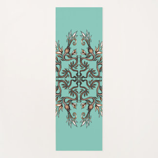Esterilla De Yoga Mandalá de Serpientes Art Nouveau - Verde Acuático