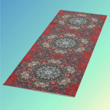 Mandala digital rojo y blanco