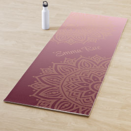 Esterilla De Yoga Mandala Gradiente Maroon Pink