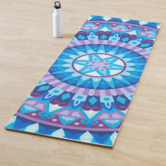 Esterilla De Yoga Mandalá Invernal Copo de Nieve Azul Calma Fitness