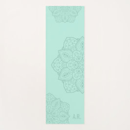 Esterilla De Yoga Mándala moderno decorativo menta y turquesa con in
