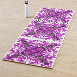 Esterilla De Yoga Mandala rosa abstracta, mariposa psicodélica,