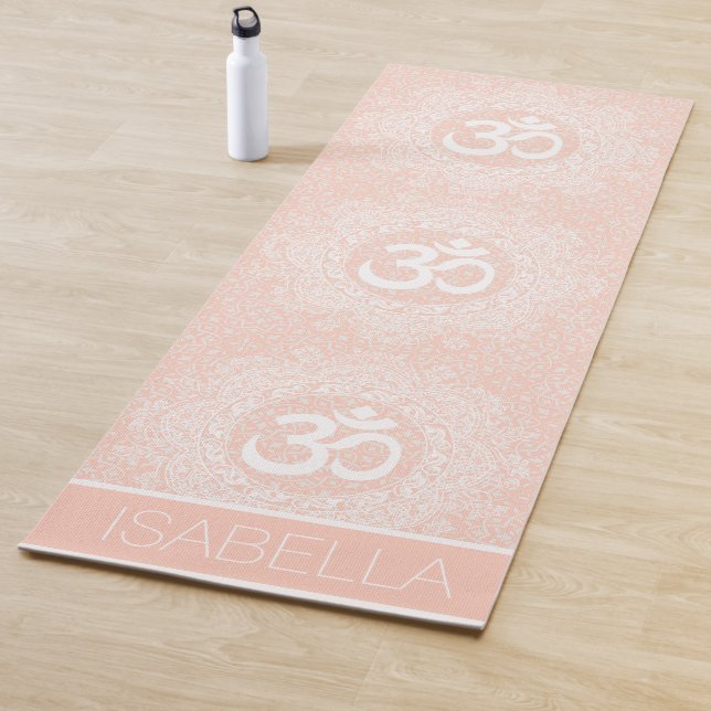 Esterilla De Yoga Mandala rosa Rubor personalizada (In situ)
