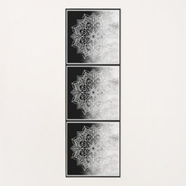 Esterilla De Yoga Mandalá Zen Abstracto Negro Personalizado
