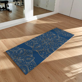 Esterilla De Yoga Mandalala decorativa con lámina de oro falso sobre