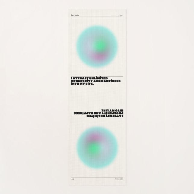 Esterilla De Yoga manifestación de afirmaciones diarias (Anverso)