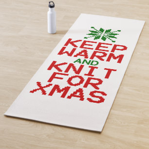 Esterilla De Yoga Mantente Caliente y Teje para Navidad
