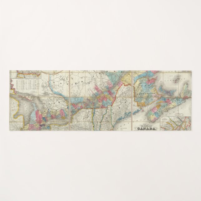 Esterilla De Yoga Mapa de las provincias de Canadá (Anverso (horizontal))