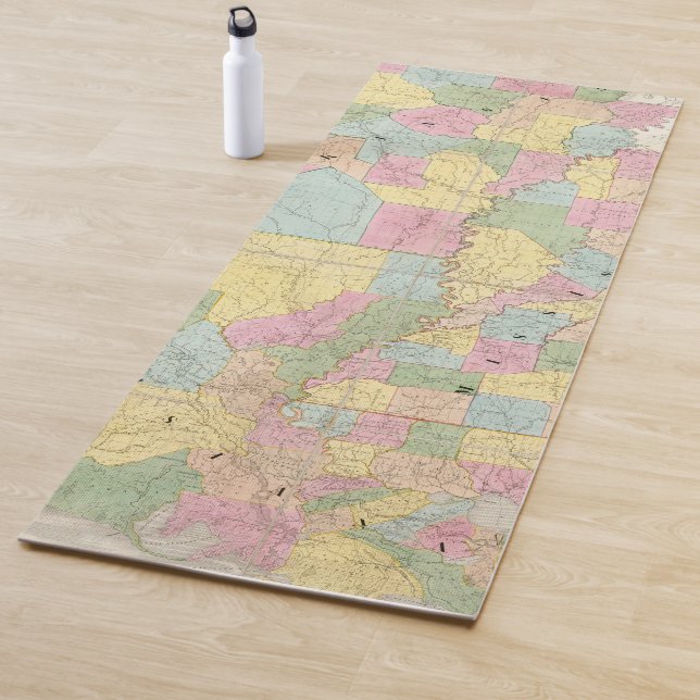 Esterilla De Yoga Mapa de Mississippi, de Luisiana y de Arkansas (In situ)