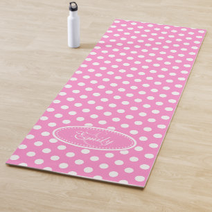 Esterilla De Yoga Mapa de yoga de polika blanco rosa