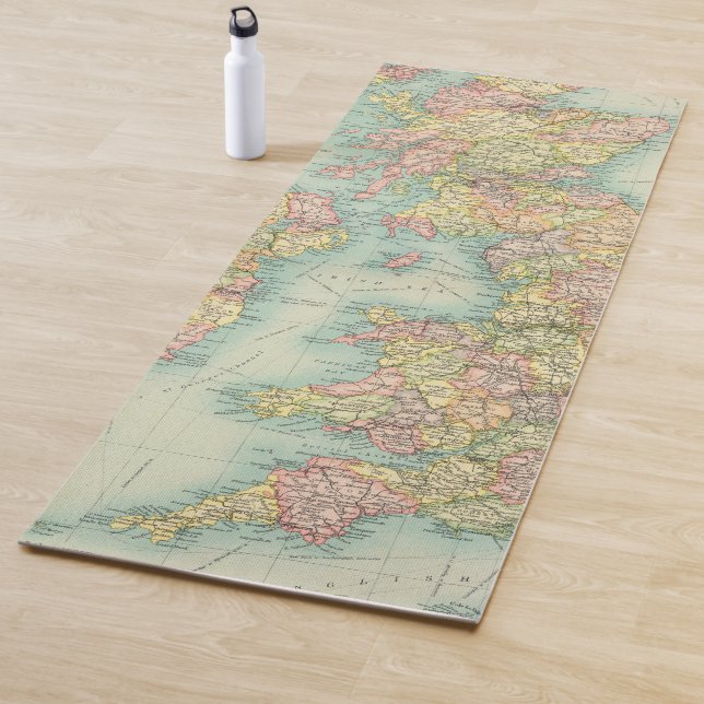 Esterilla De Yoga Mapa político de las islas británicas (In situ)