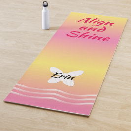 Esterilla De Yoga Mariposa básica con ondas - Lemonada rosa