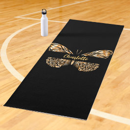 Esterilla De Yoga mariposa de oro negro nombre