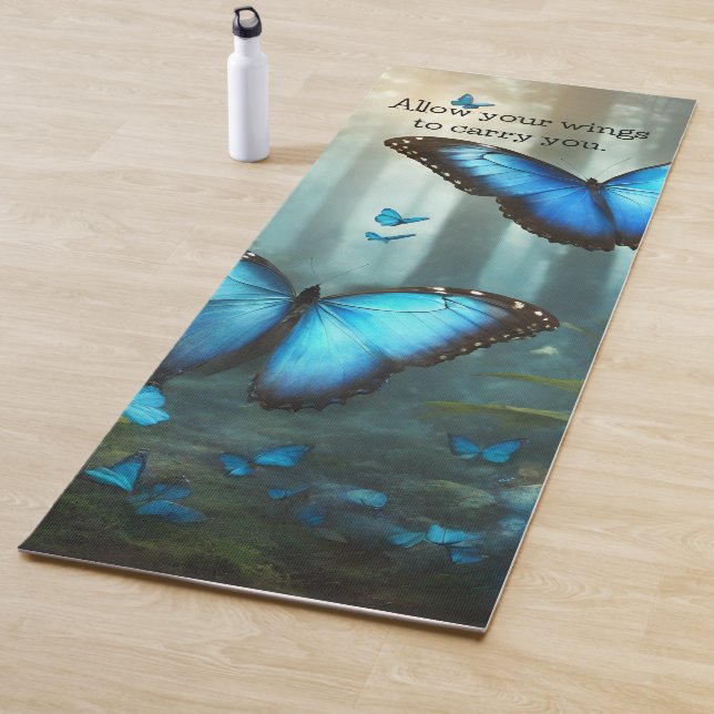 Esterilla De Yoga Mariposa morfa azul (In situ)