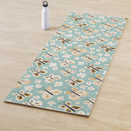 Esterilla De Yoga Mariposas de arte popular retro