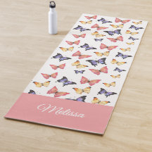Mariposas Rosa Púrpura Nombre Personalizado