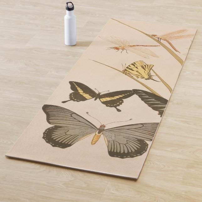 Esterilla De Yoga Mariposas y libélulas Animales Vintage (In situ)