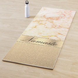 Esterilla De Yoga Mármol de oro Rosa elegante