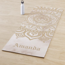 Mármol pastel personalizado Mandala beige