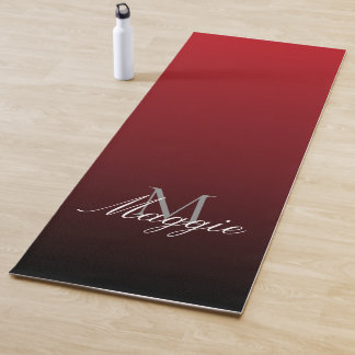 Esterilla De Yoga marsala minimalista abstracta marsala de color bur
