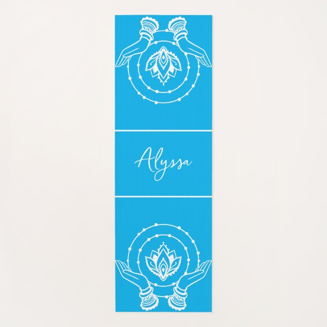 Esterilla De Yoga Masa de yoga de flores de Lotus (Anverso)