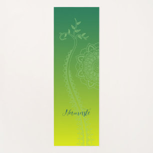 Esterilla De Yoga Masa de yoga de Mandala verde