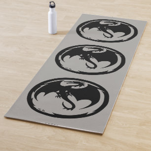 Esterilla De Yoga Mata de ejercicio gris Black Dragon