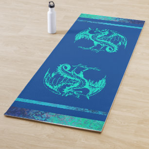 Esterilla De Yoga Mata de yoga de dragón salvaje azul marino