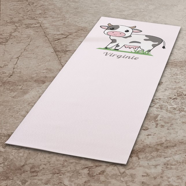 Esterilla De Yoga Mata de yoga rosa de vaca suave (Cute Cow Pink Yoga Mat)
