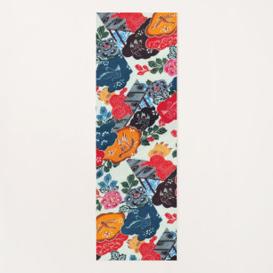 Esterilla De Yoga Materia textil japonesa del kimono del vintage