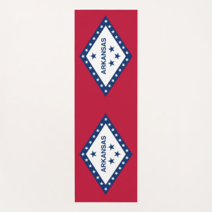 Esterilla De Yoga Mates patrióticos de yoga con bandera de Arkansas,