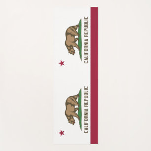 Esterilla De Yoga Mates patrióticos de yoga con bandera de Californi